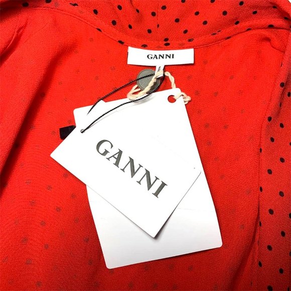 NWT GANNI Mullin Georgette Dress - Picture 9 of 10